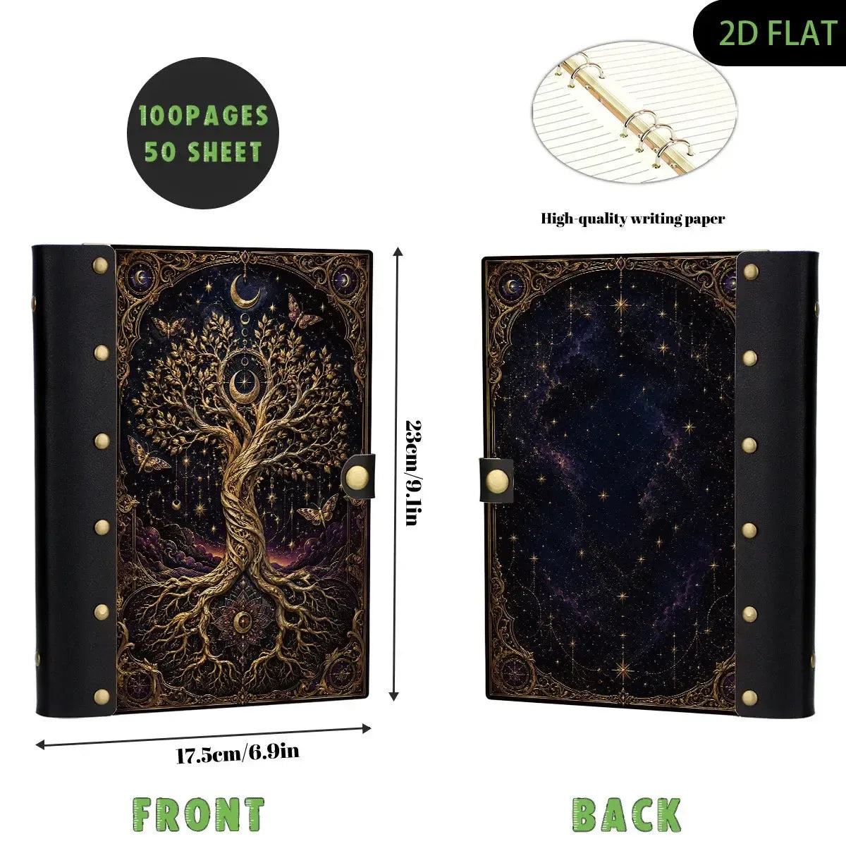 Celestial Tree of Life Moon Star Journal - moon and star journal - MoonChildWorld