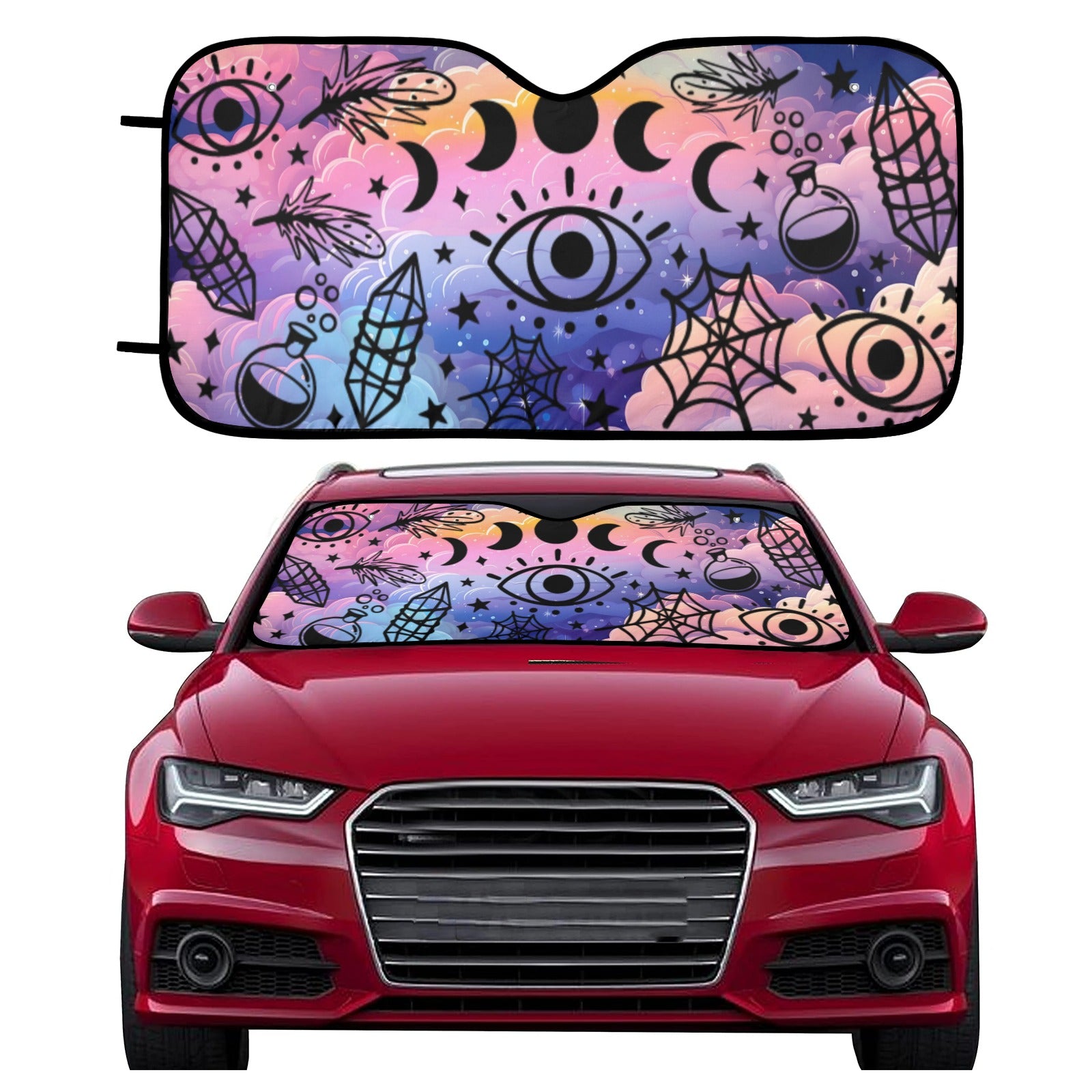 Celestial moon phases Car Sun Shade-MoonChildWorld