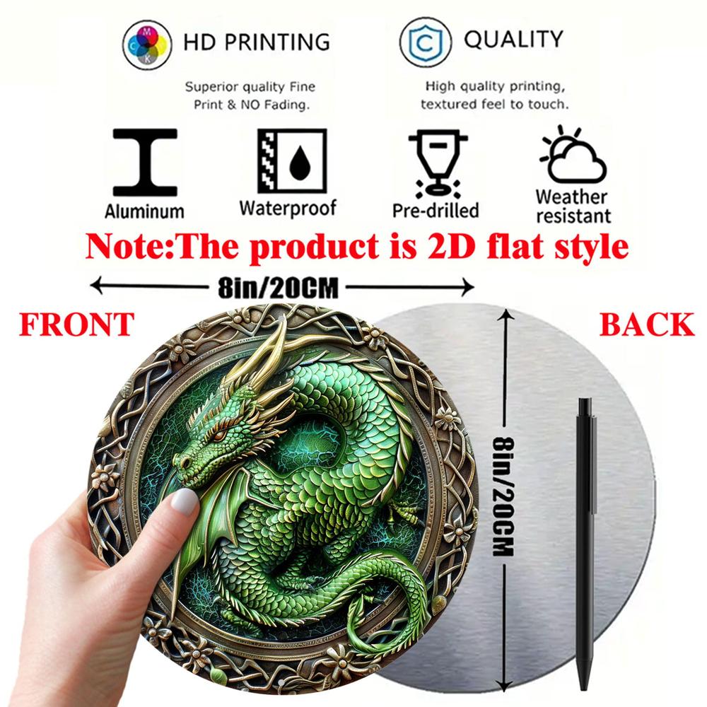 Celtic Dragon Wall Art Dragon Metal Sign Mythical Dragon Decor-MoonChildWorld