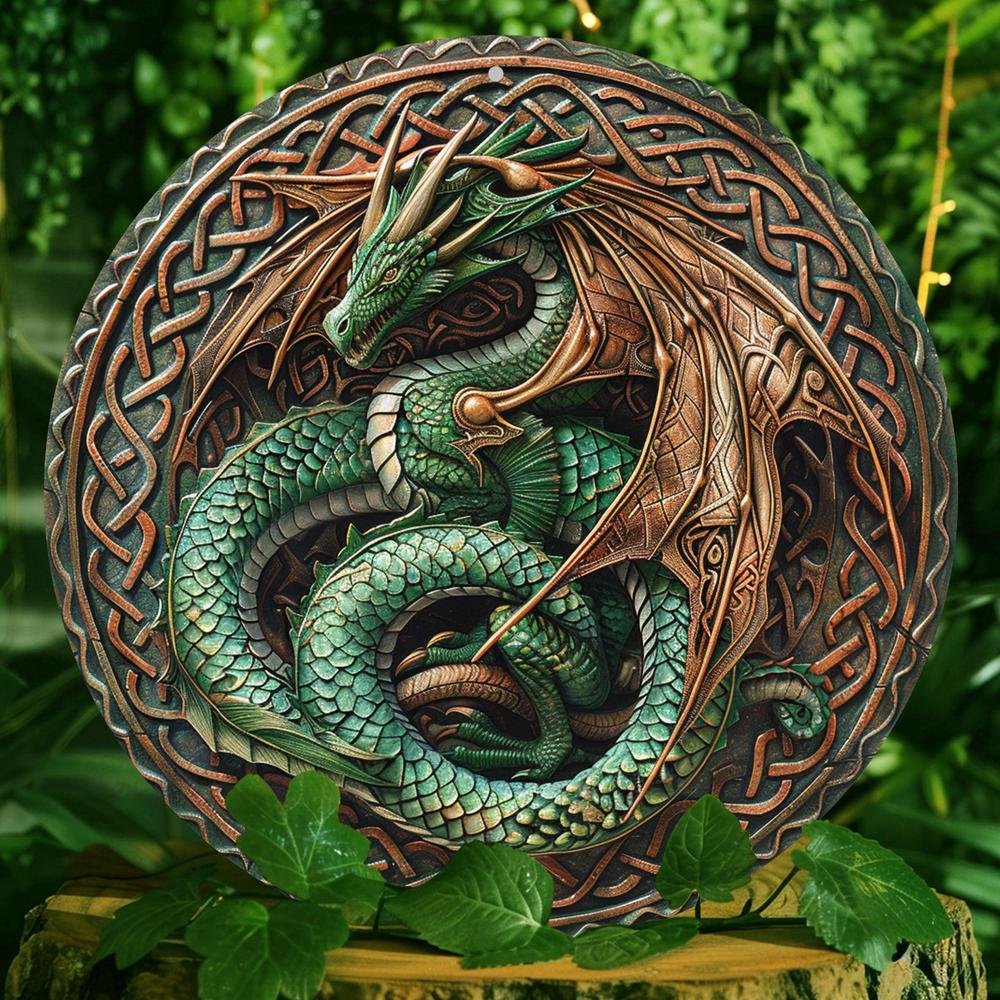 Celtic Dragon Wall Art Dragon Metal Sign Mythical Dragon Decor