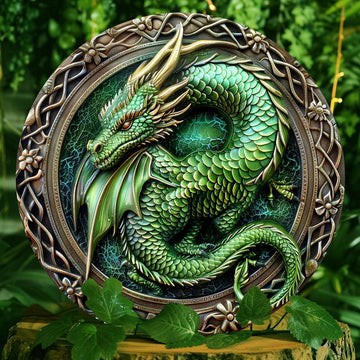 Celtic Dragon Wall Art Dragon Metal Sign Mythical Dragon Decor-MoonChildWorld