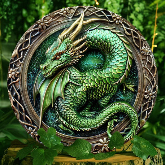 Celtic Dragon Wall Art Dragon Metal Sign Mythical Dragon Decor-MoonChildWorld