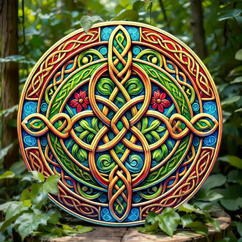 Celtic Knot Metal Sign Witchcraft Wall Sign Celtic Pagan Sign-MoonChildWorld