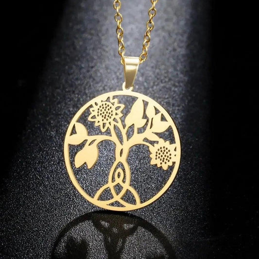 Celtic Knot Tree of Life Necklace Pagan Jewelry-MoonChildWorld