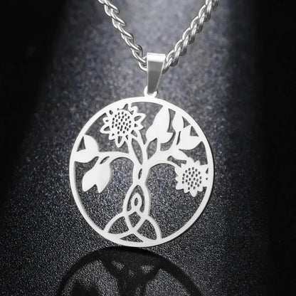 Celtic Knot Tree of Life Necklace Pagan Jewelry-MoonChildWorld