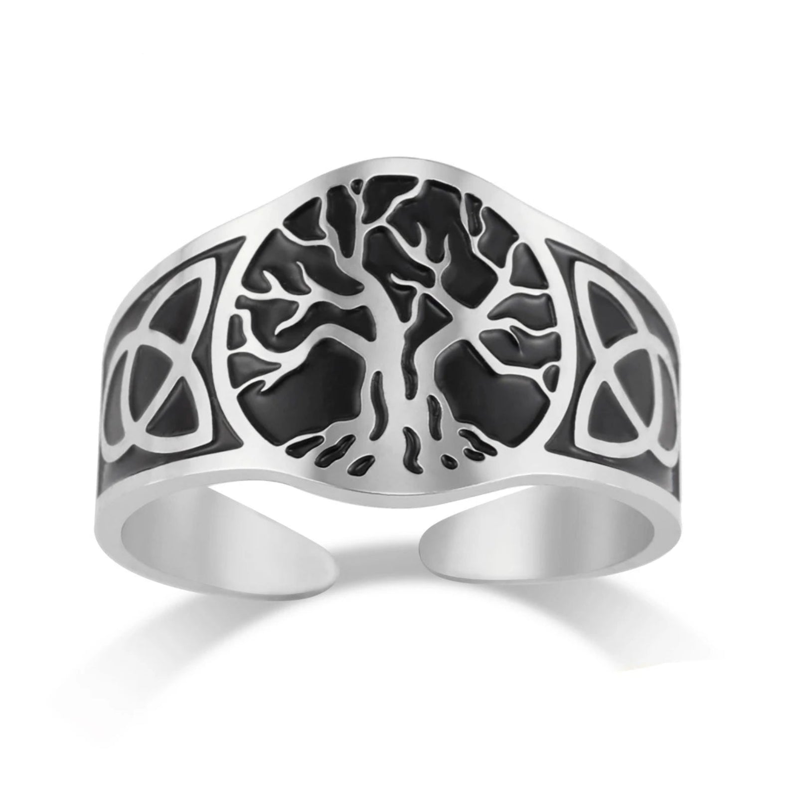 Celtic Knot Tree of Life Open Ring – Nordic Pagan Amulet Jewelry-MoonChildWorld
