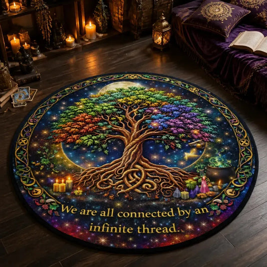 Celtic Knot Tree of Life Round Rug Pagan Tree Carpet Wiccan Home Decor_mockup_3.webp