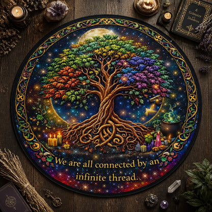 Celtic Knot Tree of Life Round Rug Pagan Tree Carpet Wiccan Home Decor_mockup_2.webp