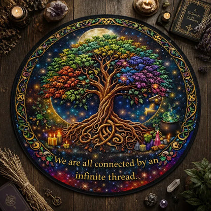 Celtic Knot Tree of Life Round Rug Pagan Tree Carpet Wiccan Home Decor_mockup_2.webp