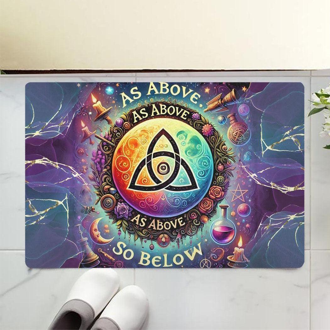 Celtic Knot Triquetra Doormat for Pagan Decor-MoonChildWorld