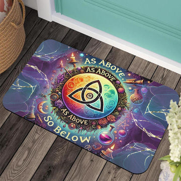 Celtic Knot Triquetra Doormat for Pagan Decor-MoonChildWorld