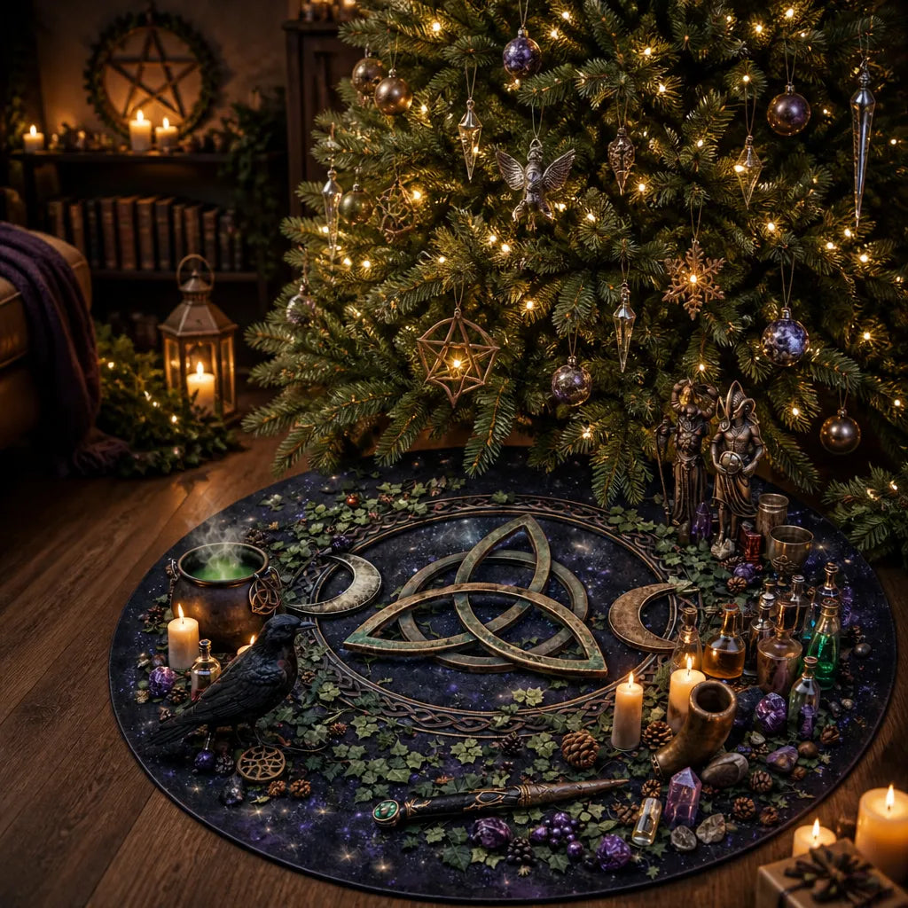 Celtic Knot Triquetra Yule Tree Skirt – Pagan Witch Gothic Decor_mockup_2.webp
