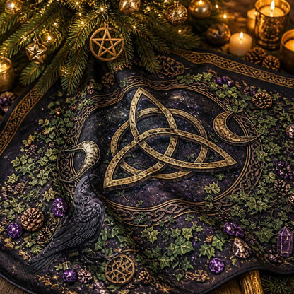 Celtic Knot Triquetra Yule Tree Skirt – Pagan Witch Gothic Decor_mockup_3.webp