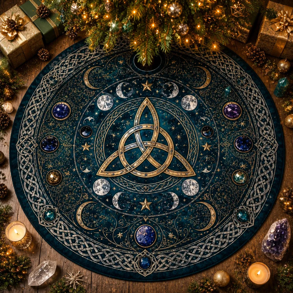 Celtic Knot Triquetra Yule Tree Skirt – Pagan Witchy Gothic Decor_mockup_1.webp