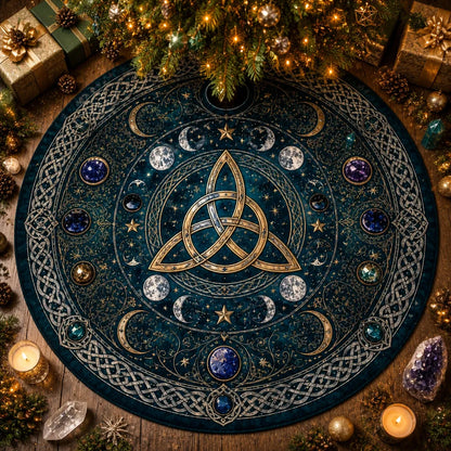Celtic Knot Triquetra Yule Tree Skirt – Pagan Witchy Gothic Decor_mockup_1.webp