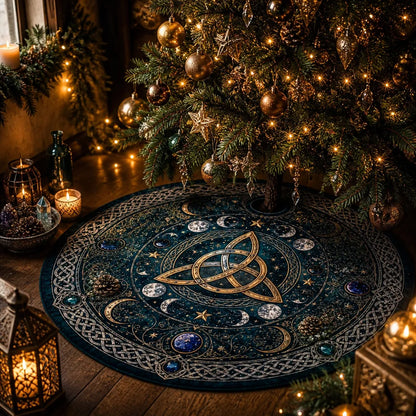 Celtic Knot Triquetra Yule Tree Skirt – Pagan Witchy Gothic Decor_mockup_2.webp