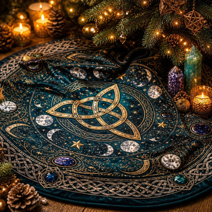 Celtic Knot Triquetra Yule Tree Skirt – Pagan Witchy Gothic Decor_mockup_3.webp