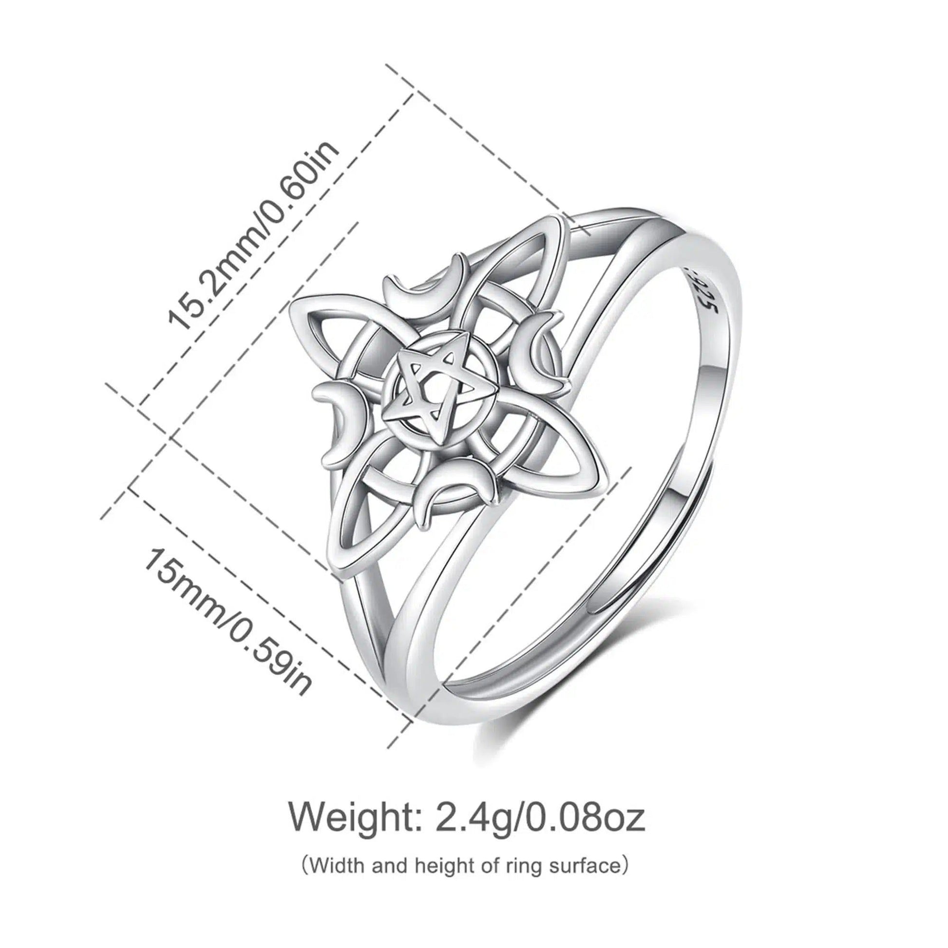 Celtic Knot Witchcraft Ring Wicca Jewelry-MoonChildWorld