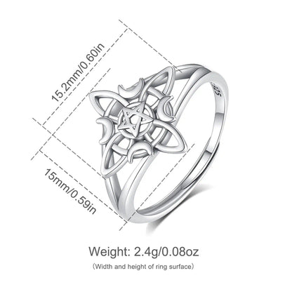 Celtic Knot Witchcraft Ring Wicca Jewelry-MoonChildWorld