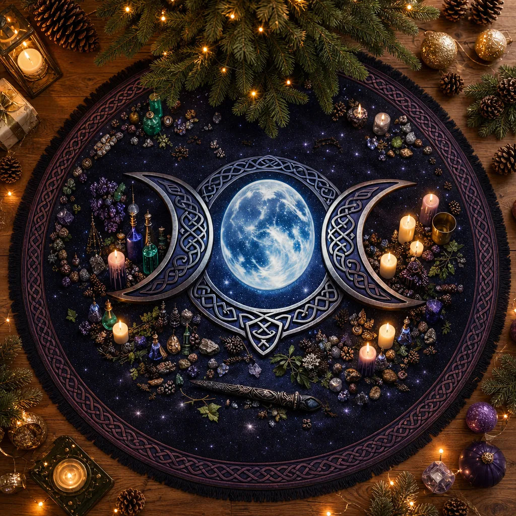 Celtic Moon Triple Yule Tree Skirt – Pagan Witch Gothic Decor_mockup_2.webp