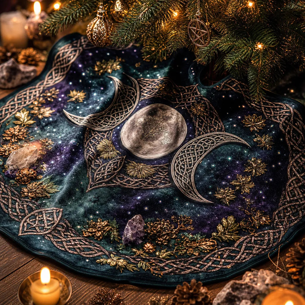Celtic Moon Yule Tree Skirt – Pagan Witchy Gothic Decor_mockup_4.webp