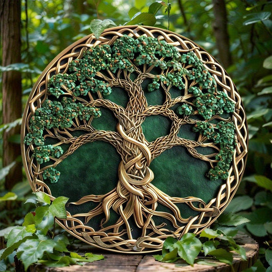 Celtic Tree Of Life Metal Sign Pagan Decor-MoonChildWorld