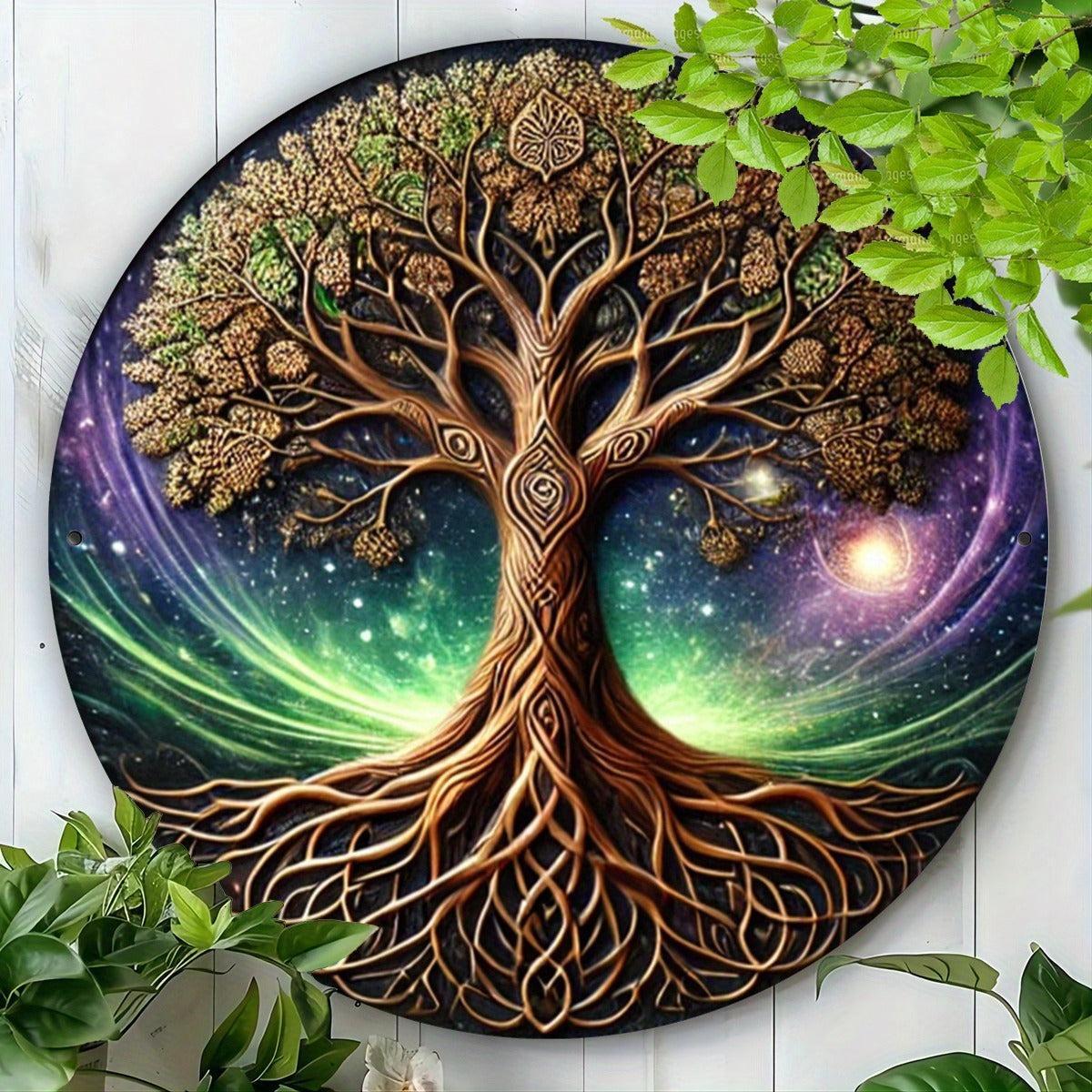 Celtic Tree Of Life Metal Sign Wicca Pagan Home Decor-MoonChildWorld