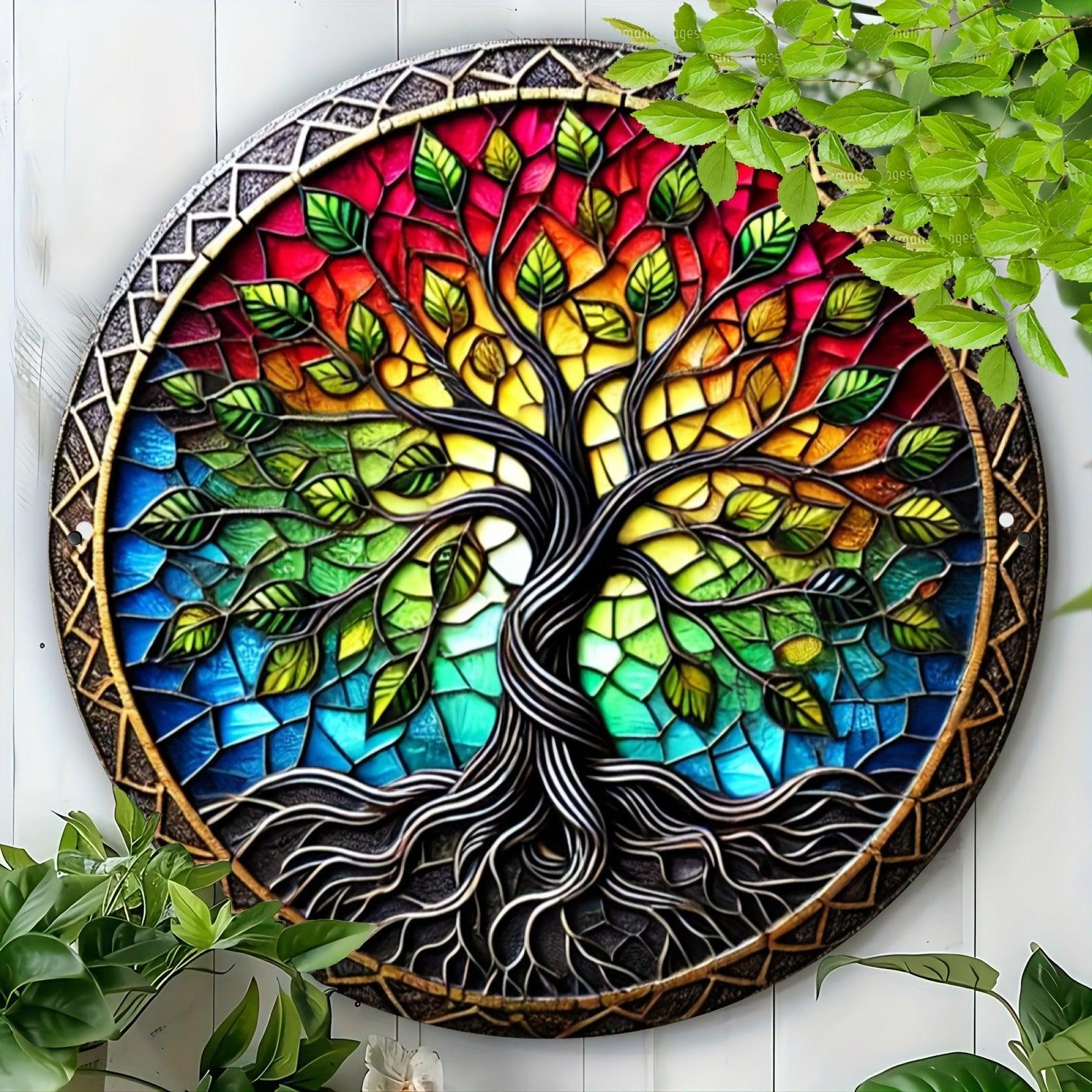 Celtic Tree Of Life Metal Sign Wicca Pagan Home Decor-MoonChildWorld