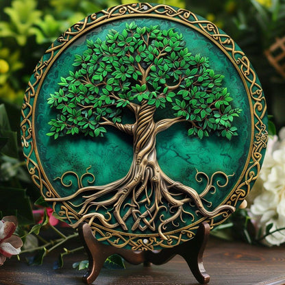 Celtic Tree Of Life Metal Sign Wicca Pagan Home Decor-MoonChildWorld