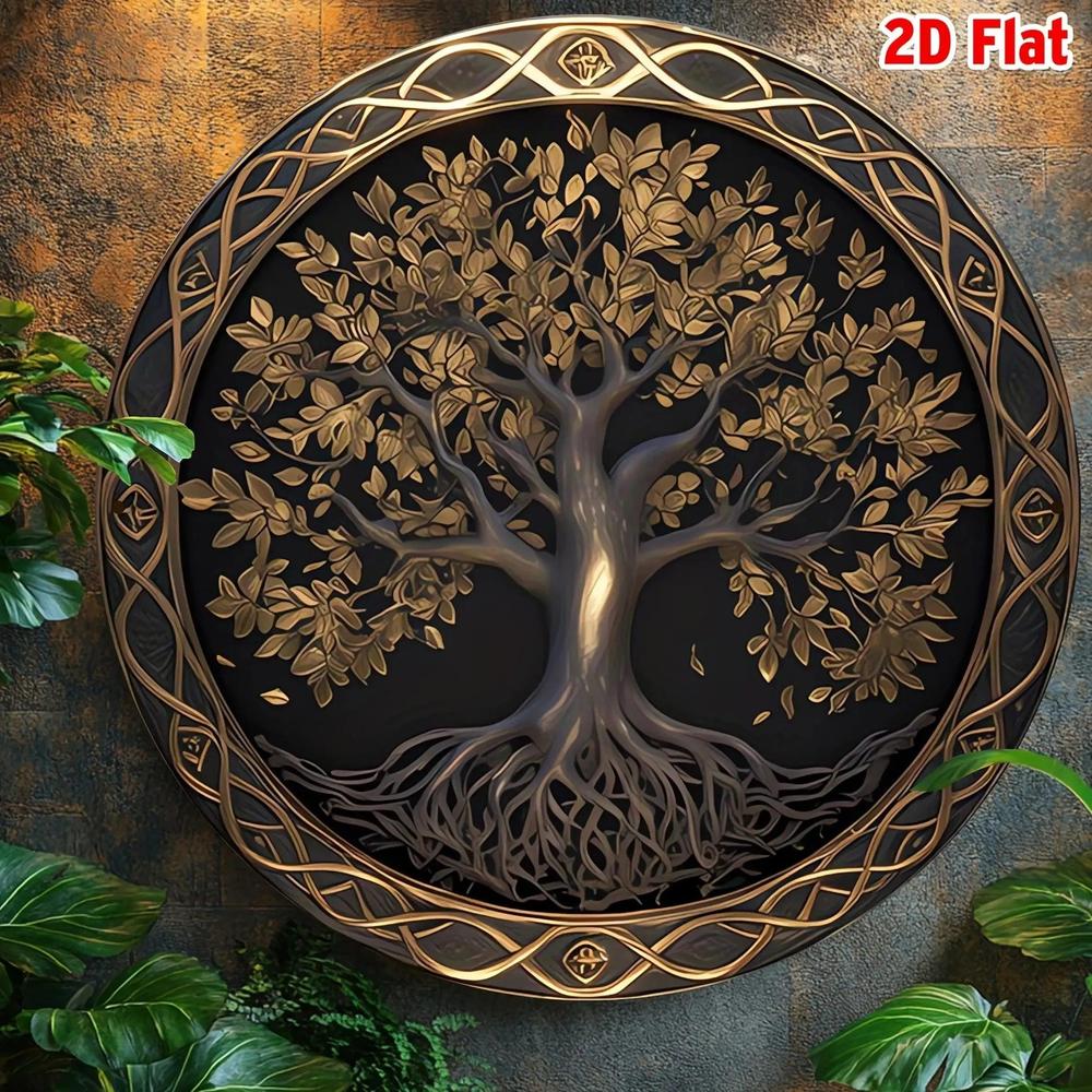 Celtic Tree Of Life Metal Sign Wicca Pagan Home Decor-MoonChildWorld