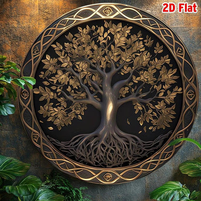 Celtic Tree Of Life Metal Sign Wicca Pagan Home Decor-MoonChildWorld