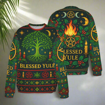 Celtic Tree of Life Pagan Yule Sweatshirt Pagan Wicca Christmas Sweater-MoonChildWorld