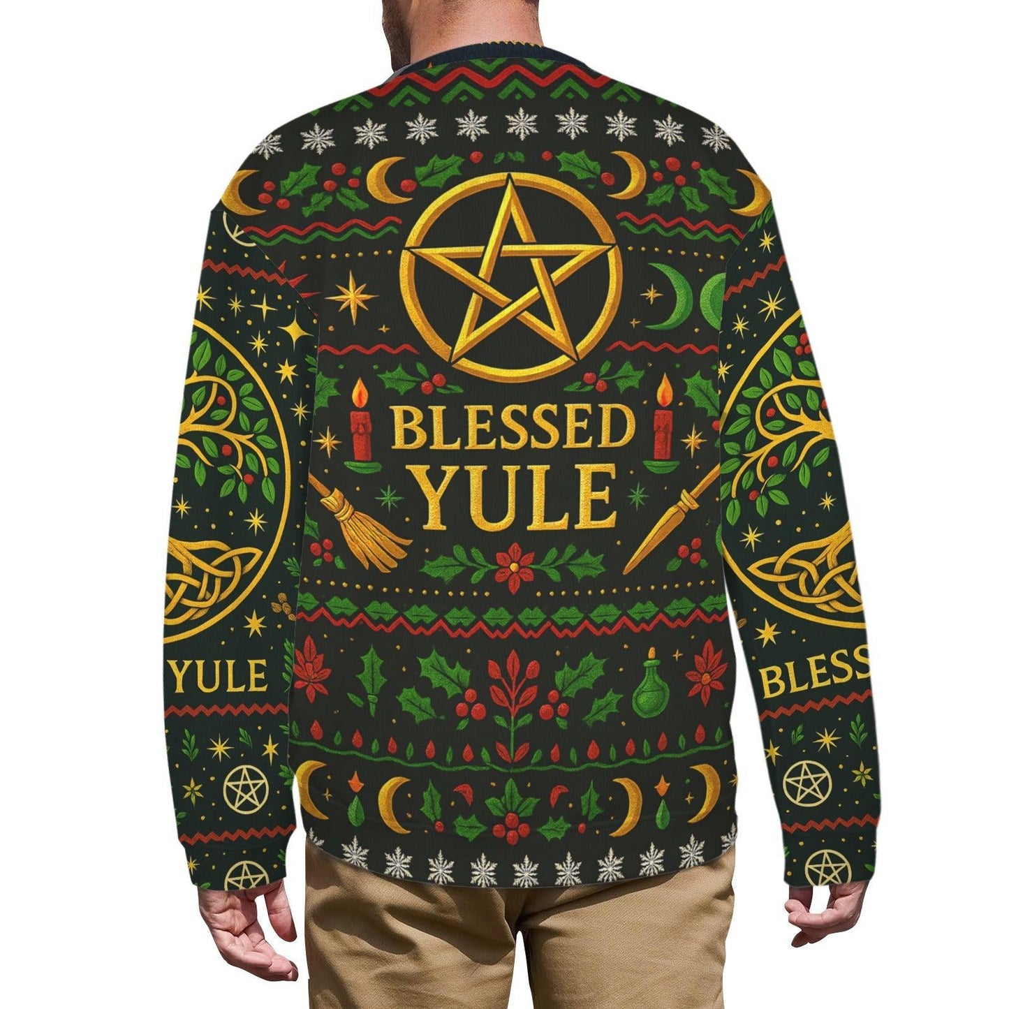 Celtic Tree of Life Pagan Yule Sweatshirt - Yule Goddess Wicca Christmas Sweater-MoonChildWorld