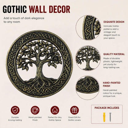 Yggdrasil wall decor – Celtic knot border detail