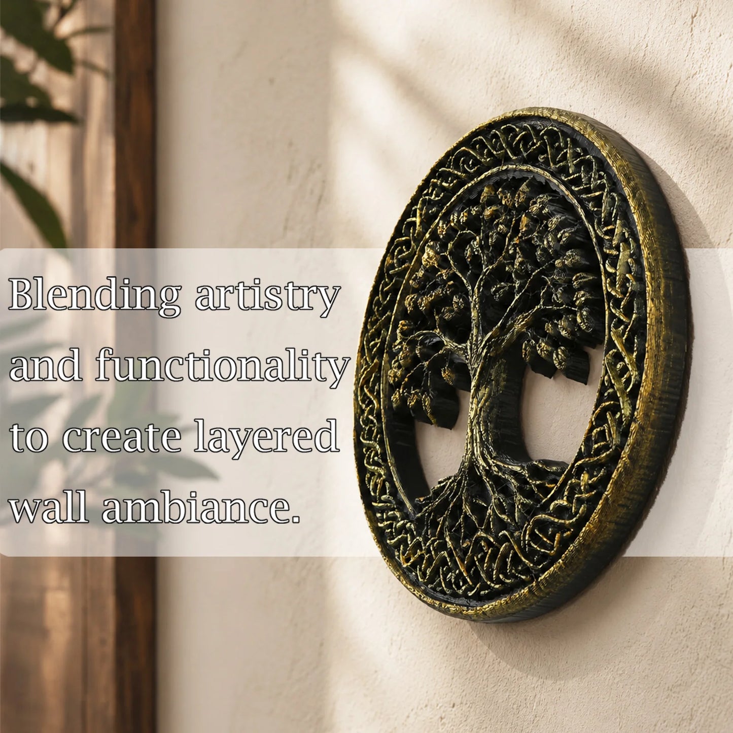 Celtic tree of life wall art – entryway pagan home decor