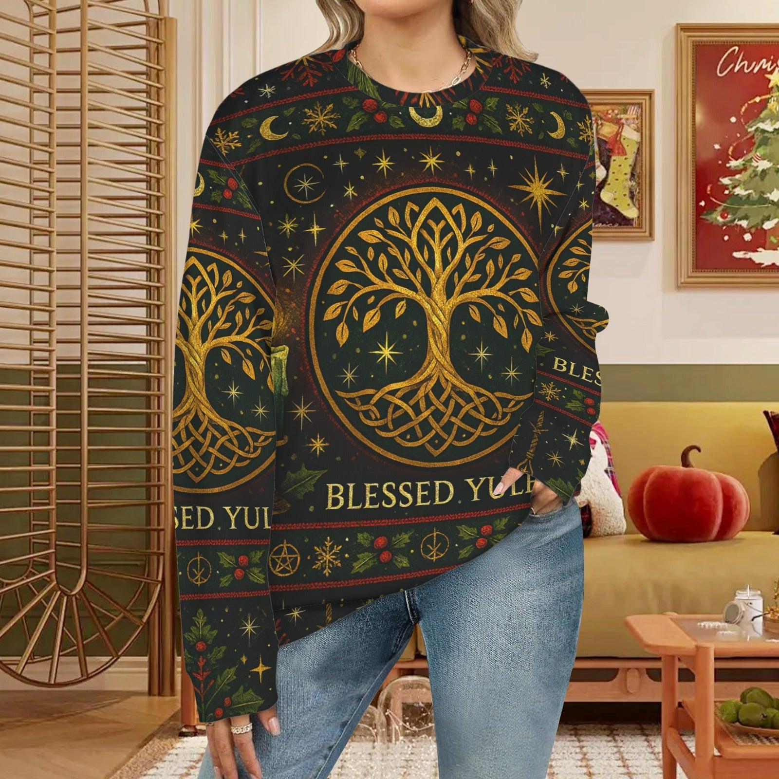 Celtic Tree of life Pagan Sweatshirt Blessed Yule Goddess Sweater-MoonChildWorld