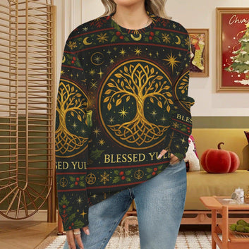 Celtic Tree of life Pagan Sweatshirt Blessed Yule Goddess Sweater-MoonChildWorld