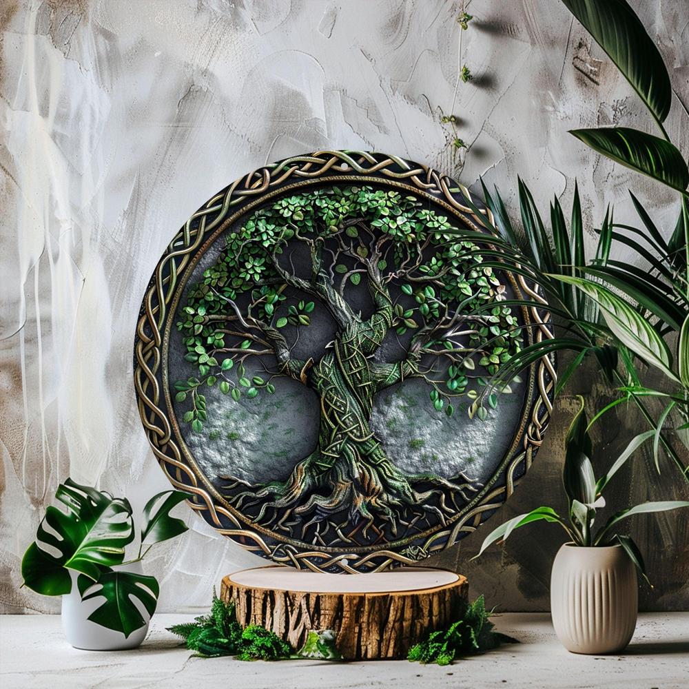 Celtic Tree of life Wall Sign Pagan Metal Sign Spiritual Decor-MoonChildWorld