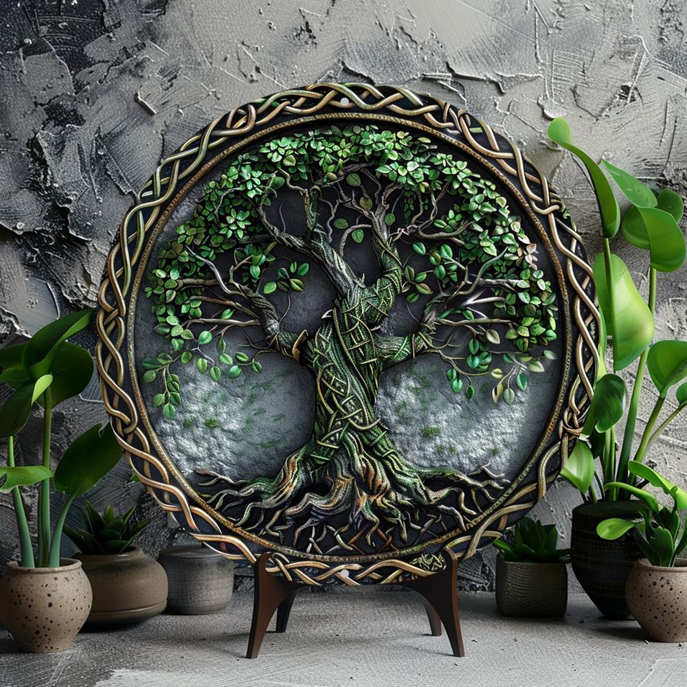 Celtic Tree of life Wall Sign Pagan Metal Sign Spiritual Decor-MoonChildWorld