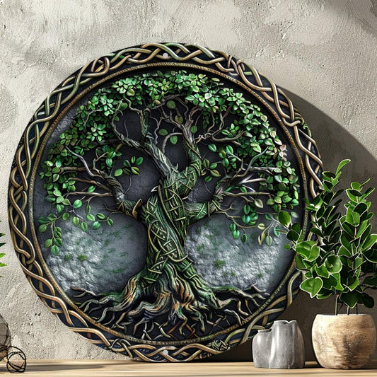 Celtic Tree of life Wall Sign Pagan Metal Sign Spiritual Decor-MoonChildWorld