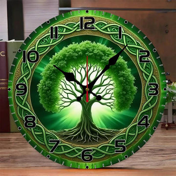 Celtic Tree of life Wooden Wall Clock Pagan Home Decor-MoonChildWorld