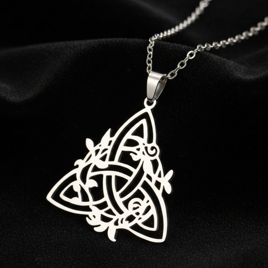 Celtic Trinity Knot Necklace Wicca Triquetra Necklace Witchcraft Jewelry-MoonChildWorld