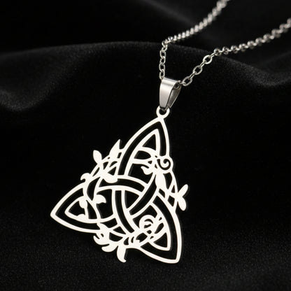 Celtic Trinity Knot Necklace Wicca Triquetra Necklace Witchcraft Jewelry-MoonChildWorld