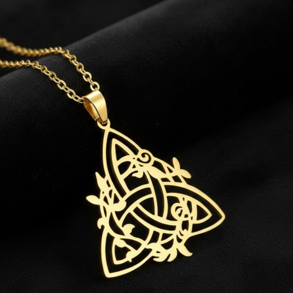 Celtic Trinity Knot Necklace Wicca Triquetra Necklace Witchcraft Jewelry-MoonChildWorld