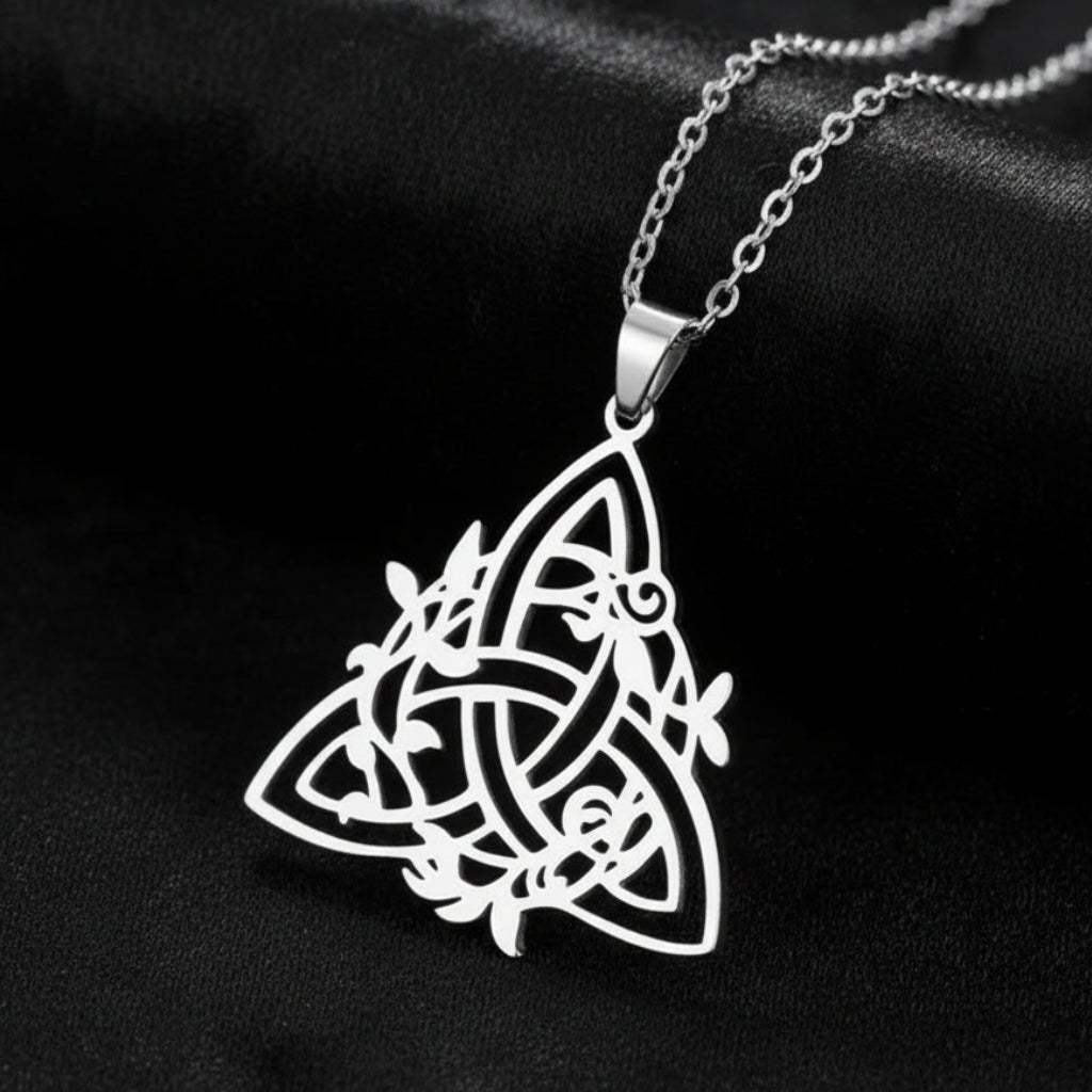 Celtic Trinity Knot Necklace Wicca Triquetra Necklace Witchcraft Jewelry-MoonChildWorld