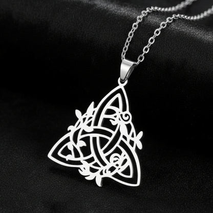 Celtic Trinity Knot Necklace Wicca Triquetra Necklace Witchcraft Jewelry-MoonChildWorld