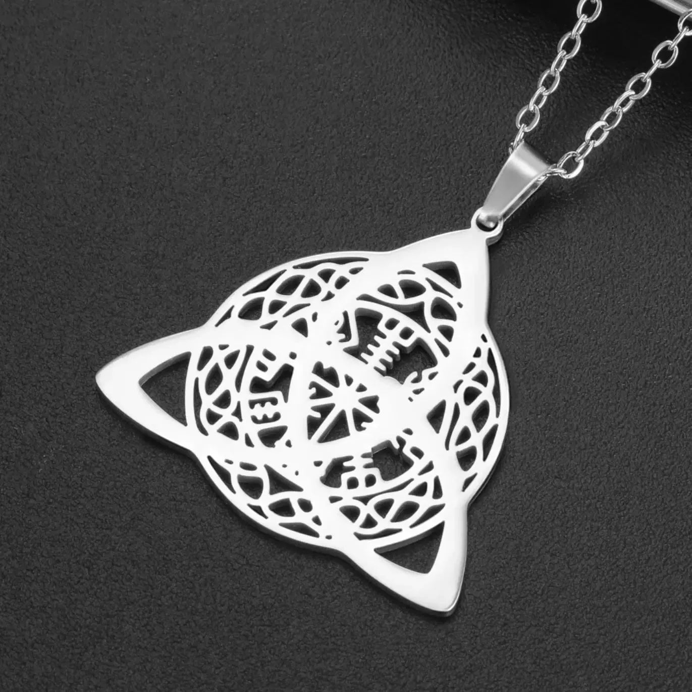 Celtic Triquetra Trinity Knot Pendant Necklace Norse Viking Symbol Amulet Jewelry-MoonChildWorld