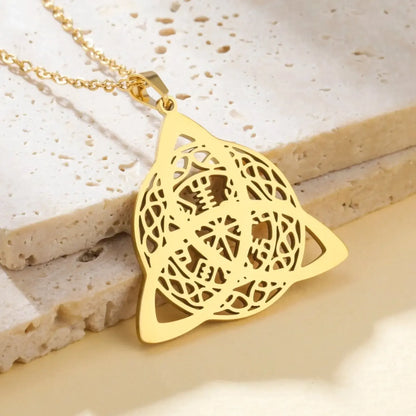 Celtic Triquetra Trinity Knot Pendant Necklace Norse Viking Symbol Amulet Jewelry-MoonChildWorld