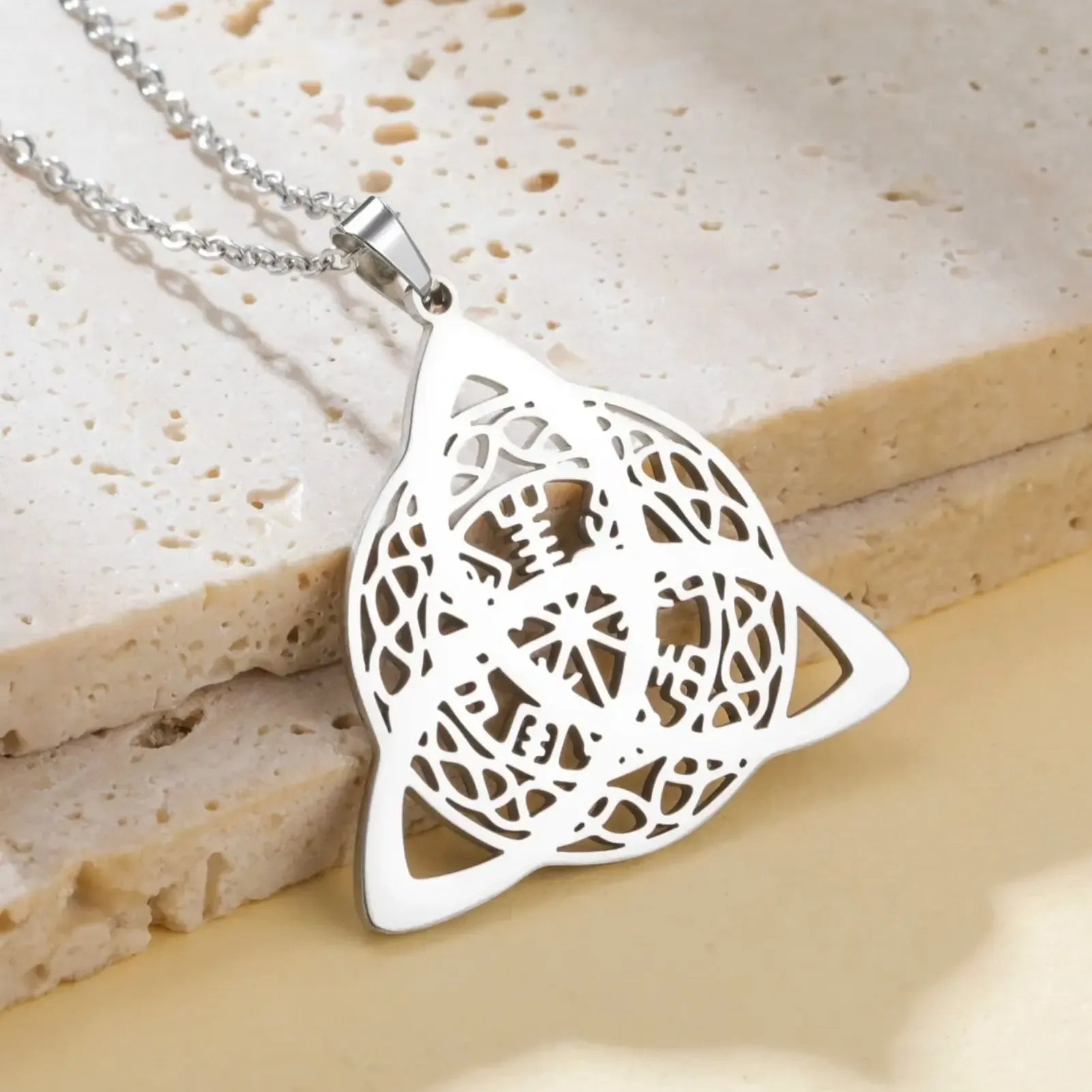 Celtic Triquetra Trinity Knot Pendant Necklace Norse Viking Symbol Amulet Jewelry-MoonChildWorld