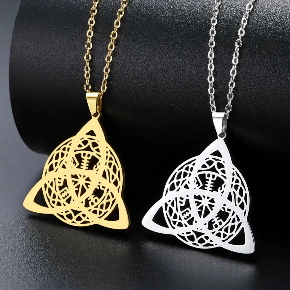 Celtic Triquetra Trinity Knot Pendant Necklace Norse Viking Symbol Amulet Jewelry-MoonChildWorld